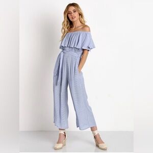 NWT Faithfull the Brand- Holiday Jumpsuit Cascais Stripe. Size US 8